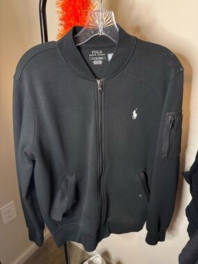 Polo by Ralph Lauren Black Full-Zip Bomber Jacket